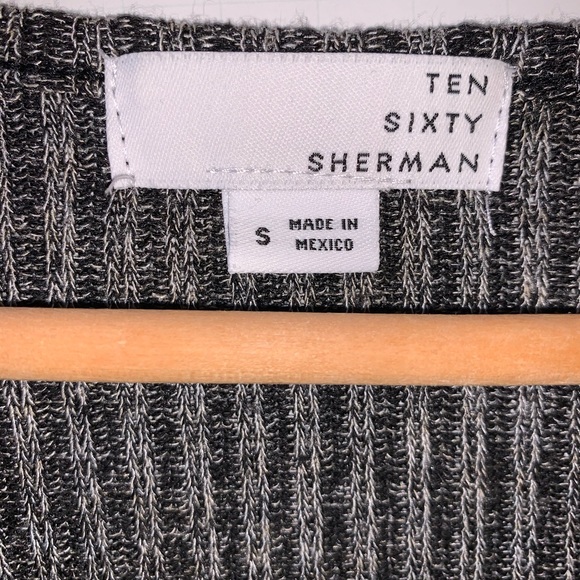 Ten Sixty Sherman Zip Front Pinstriped Bodysuit - Picture 5 of 6